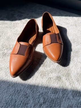 Bueno  Slip-On Loafers in Cognac Brown